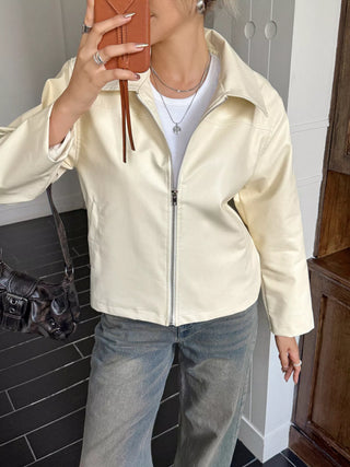 Zip Up Leather Jacket